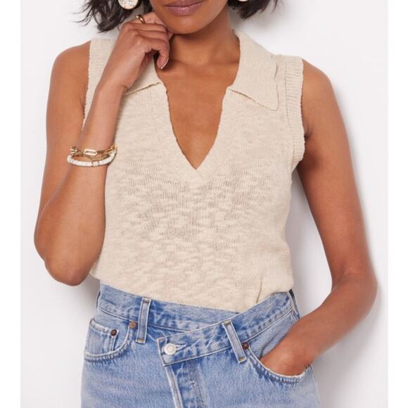 Jamison Womens XSmall XS Pink Becca Collar Polo Pullover Top Knit Split V Neck - Picture 10 of 11